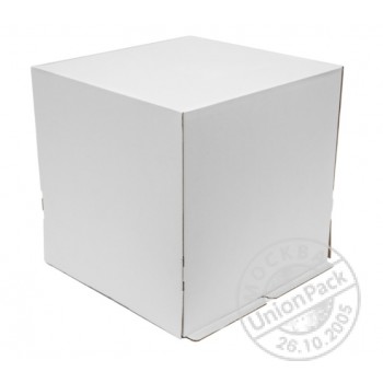 Коробка для торта белая  300-300-290